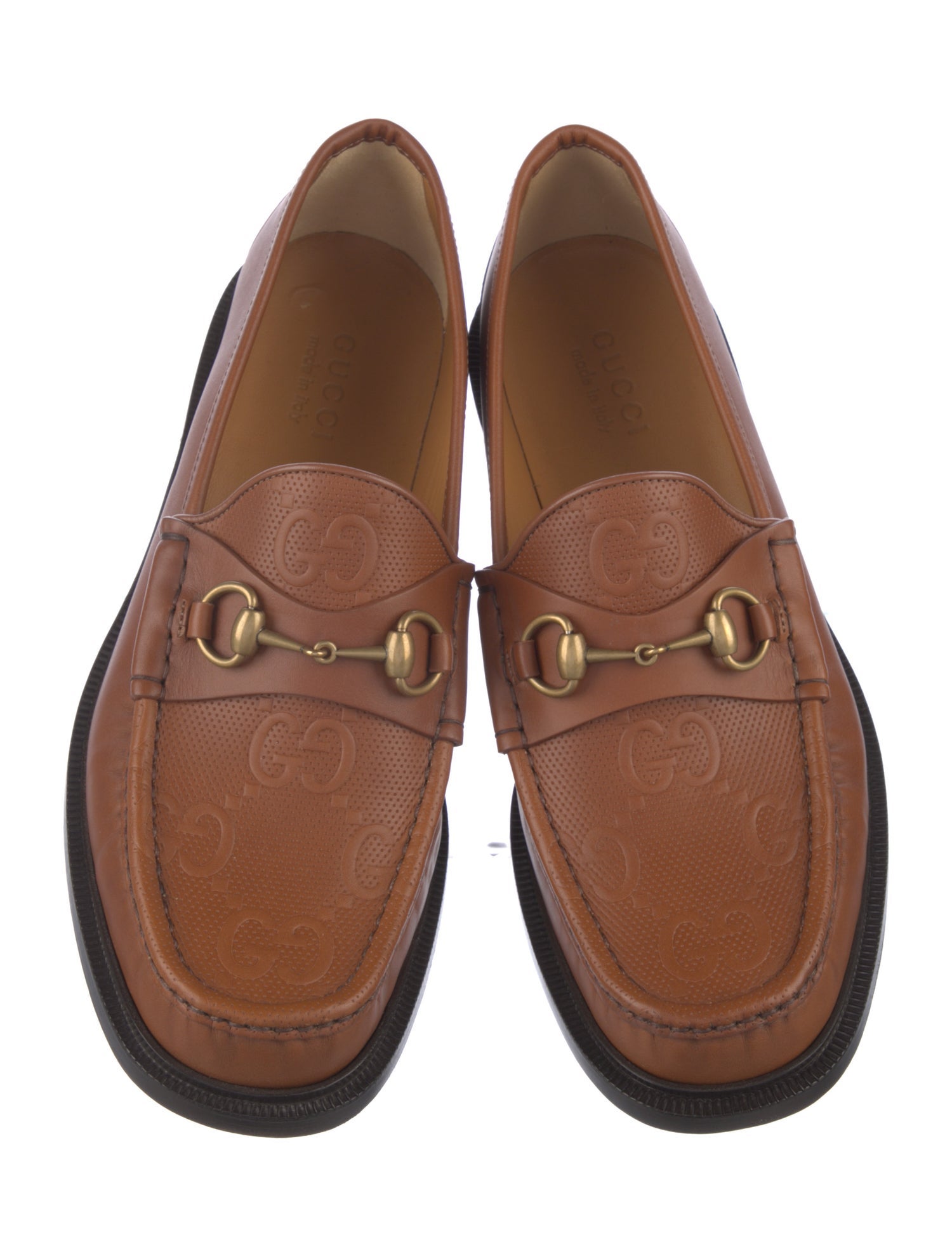 Gucci Horsebit Accent Leather Dress Loafers